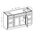 Vanity Combo Bases Double Drawers - Ultimate - Cabinet Sales Center