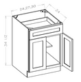 Single Drawer Double Door Sink Base - Ultimate - Cabinet Sales Center