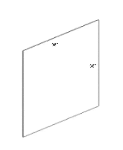 Tall End Panel 96x36x1/4 - Traditional Line