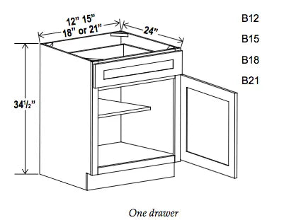 Single Door Single Drawer Bases - Ultimate - Cabinet Sales Center