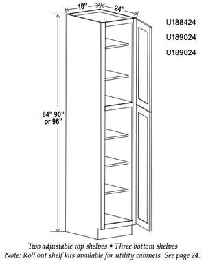 Utility Cabinets-2 Doors - Builder Line - Cabinet Sales Center