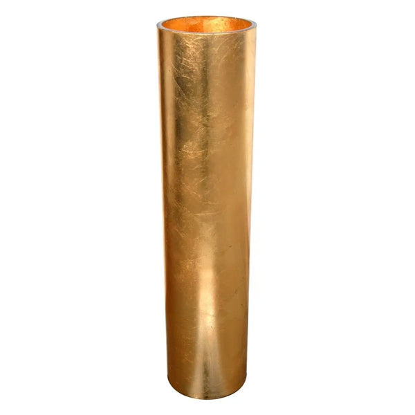 GILT 26" Glass Cylinder Floor Vase Sales Center