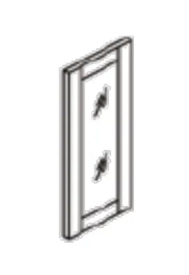 Glass Doors (2 Doors) add-on to a regular cabinet - Traditional Line