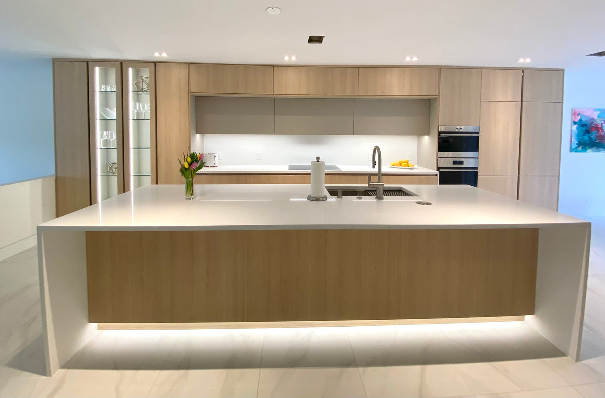 Japandi kitchen design custom cabinetry