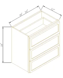 Wall Drawer Cabinet (Vanity) - Coastal Slim Shaker