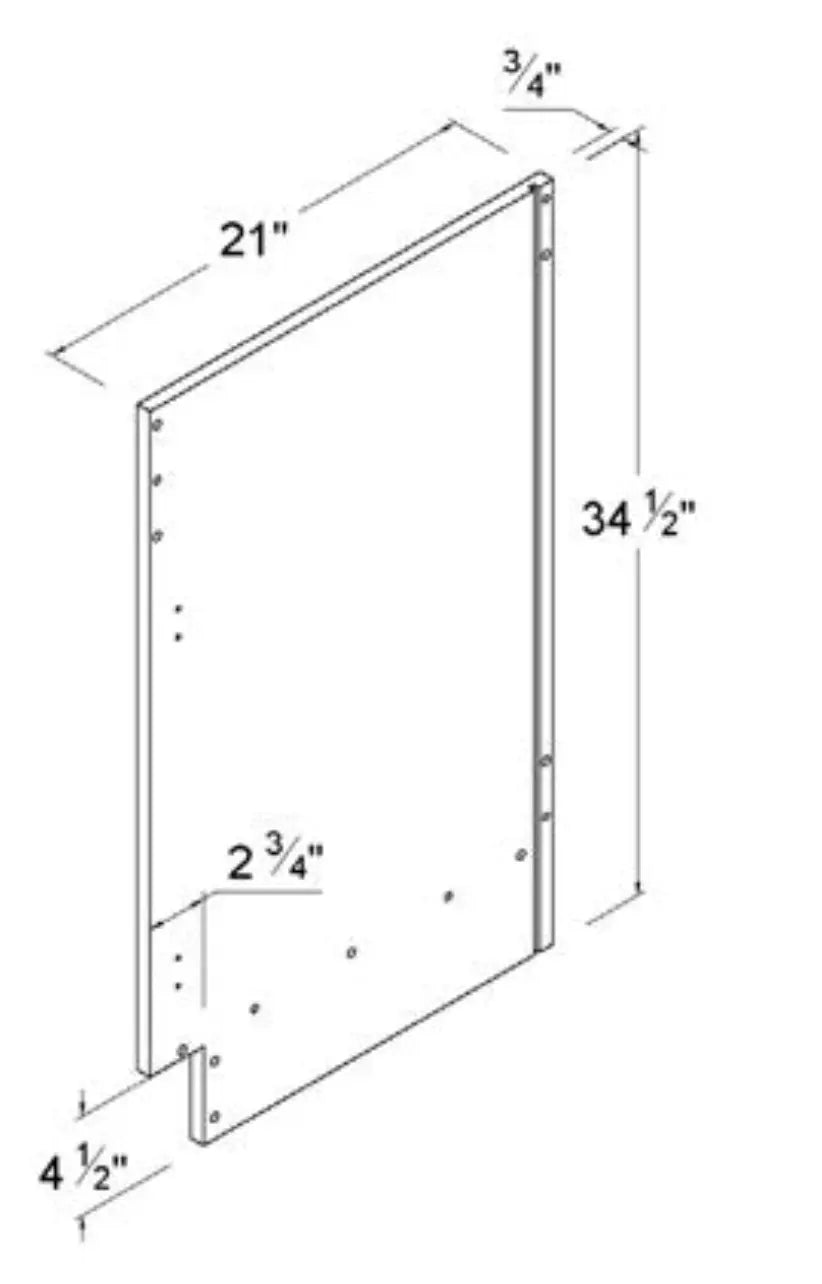 Finished Base Side Panel - Modern Lite - Cabinet Sales Center