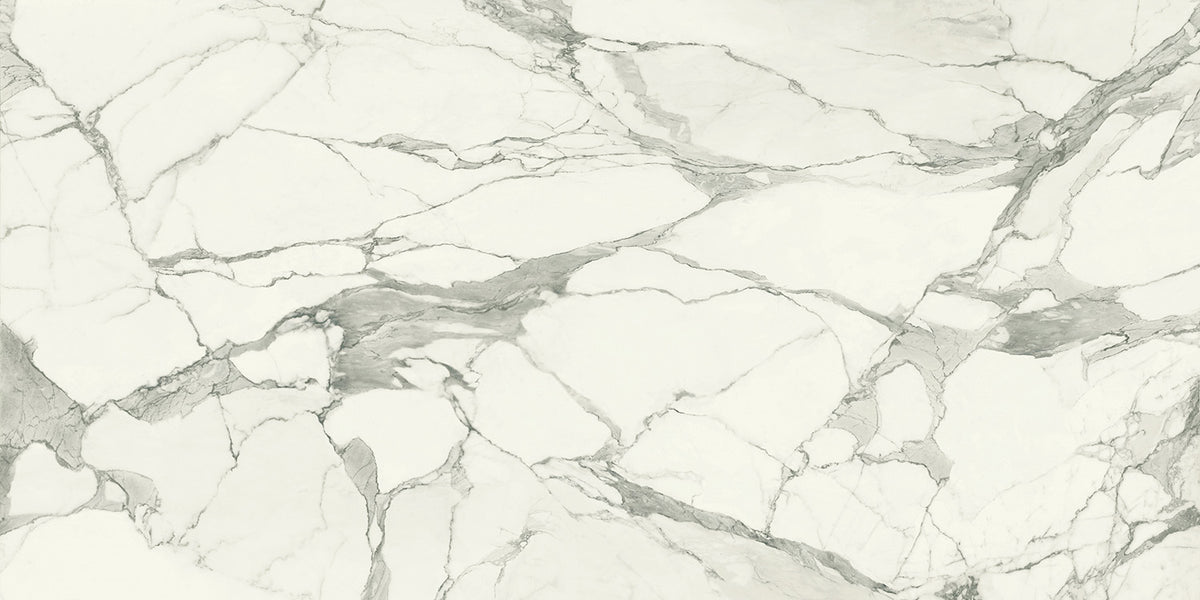 Relativa Arabescato Corchia porcelain slab, 1/2 inch polished finish
