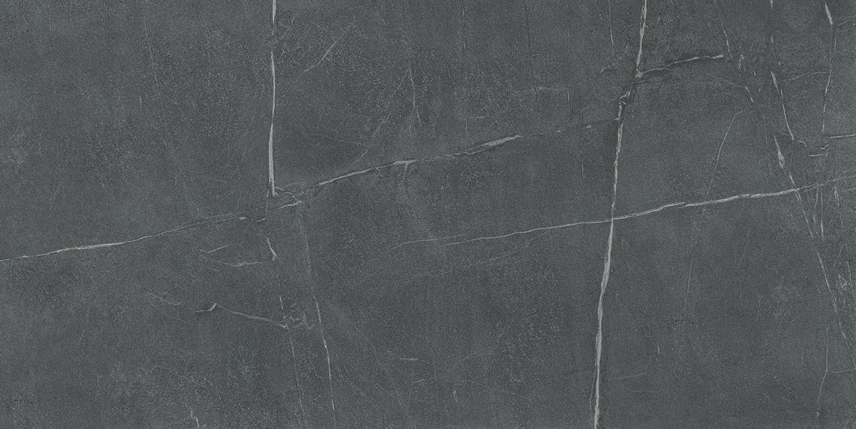 Relativa Black Soapstone porcelain slab, 1/2 inch textured finish