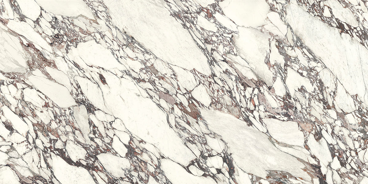 Relativa Calacatta Viola porcelain slab, 1/2 inch polished finish
