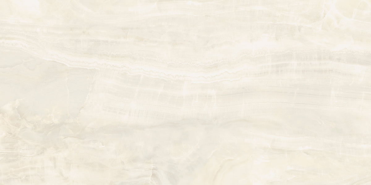 Relativa Ivory Onyx porcelain slab, 1/2 inch polished finish