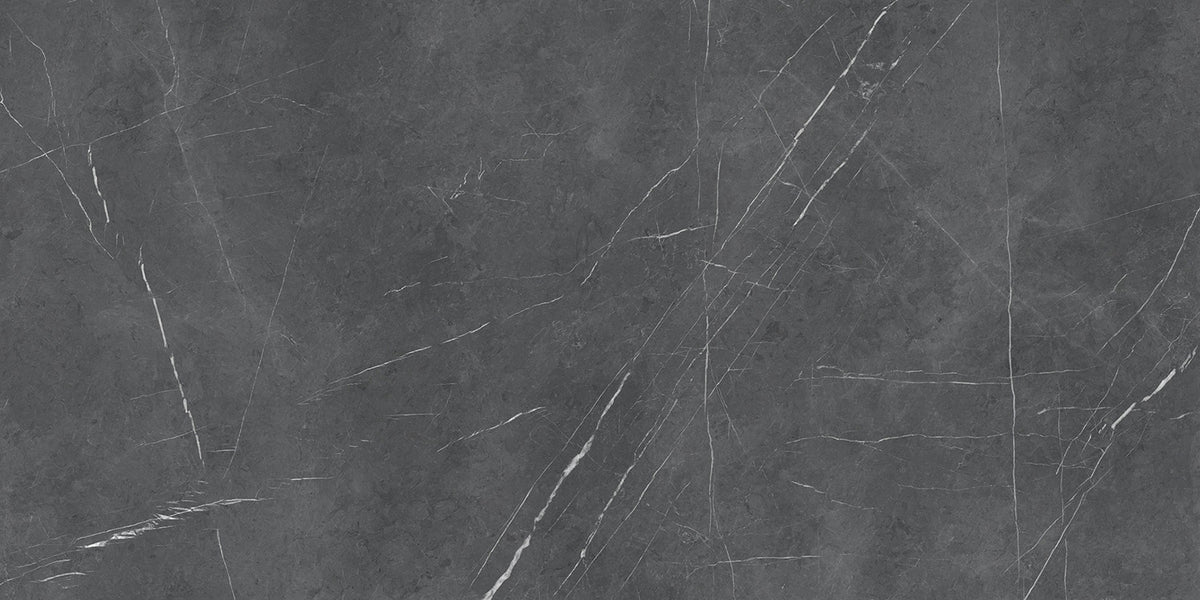 Relativa Nouvelle Grey porcelain slab, 1/2 inch natural finish