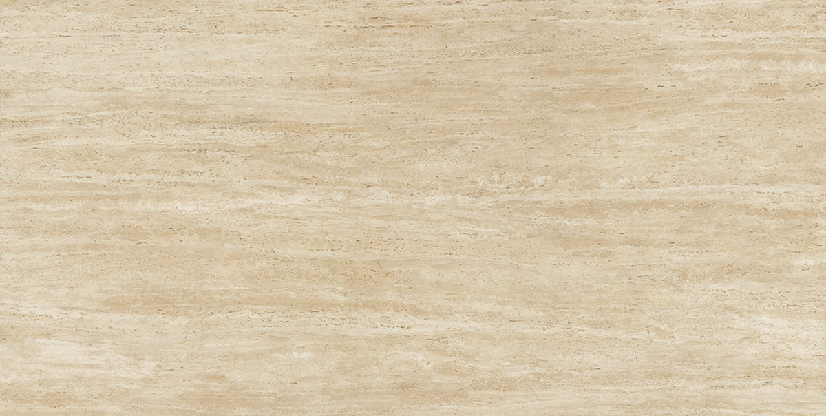 Relativa Travertino Romano porcelain slab, 1/2 inch textured finish