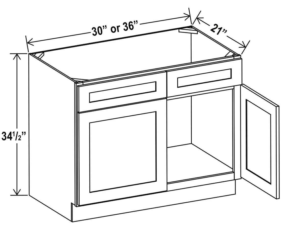 Vanity Sink Base Cabinet with False Drawer - Ultimate Cabinet Sales Center