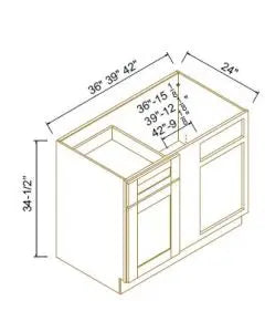 Blind Corner Base Cabinet - Coastal