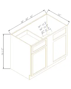 Blind Corner Base Cabinet - Coastal Slim Shaker