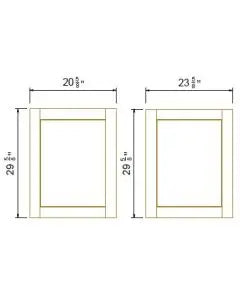Base Decorative Door Panel - Coastal