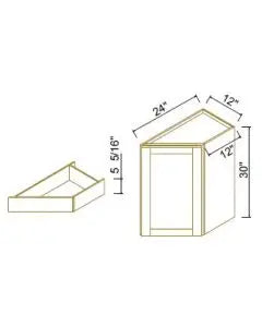 Base End Angle Cabinet - Coastal