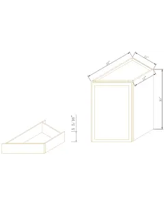 Base End Angle Cabinet - Coastal Slim Shaker