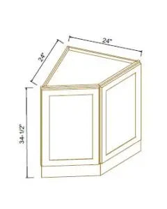 Base End Corner Cabinet - Coastal