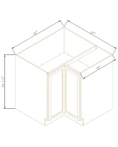 Lazy Susan (Easy Reach) Base Cabinet - Coastal Slim Shaker