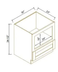 Microwave Base Cabinet - Coastal