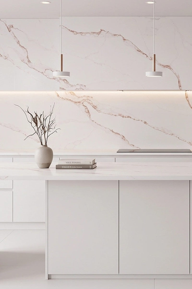 Calacatta Mordore Quartz countertops in a kitchen