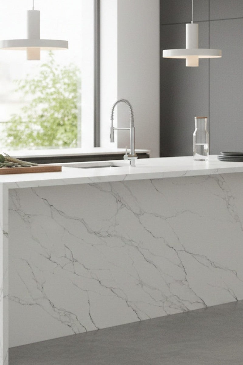 Calacatta Noah Quartz countertops in a kitchen