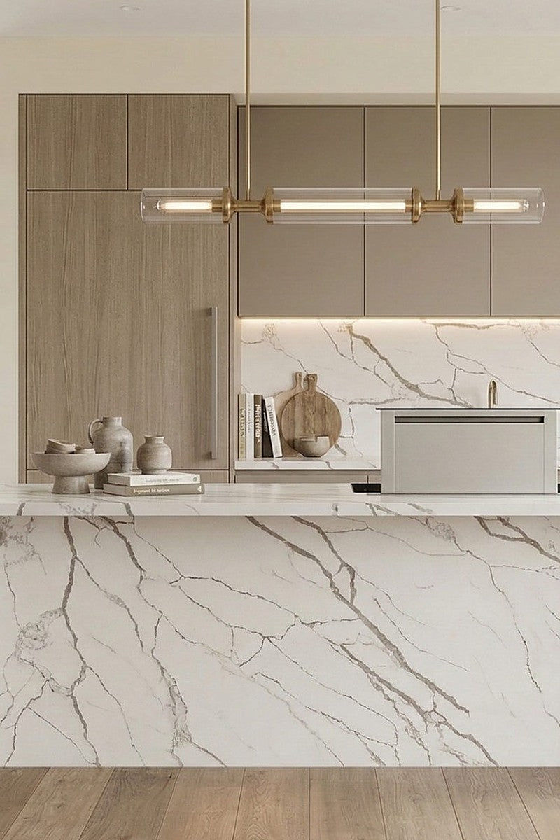 Calacatta Paris Quartz countertops in a kitchen