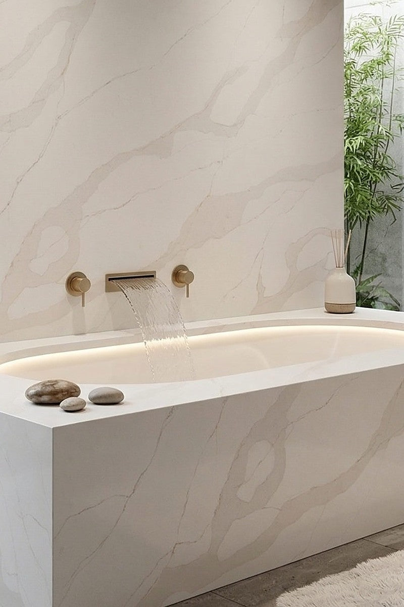 Calacatta Romano Quartz countertops in a kitchen