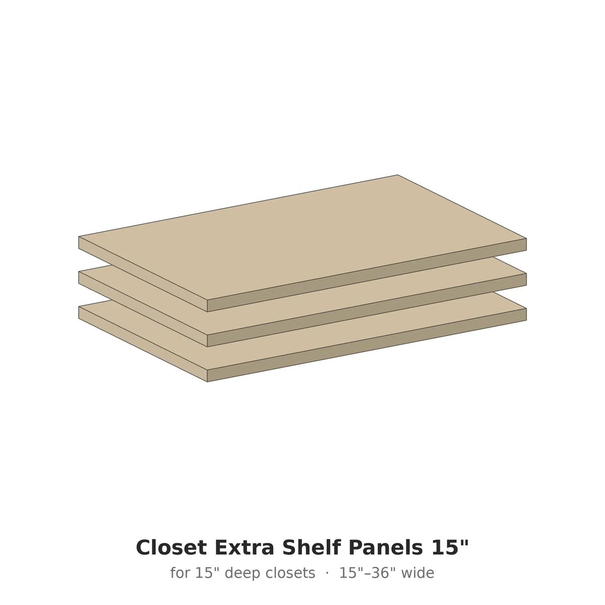 Closet Extra Shelf Panels 15" – Modern Closet