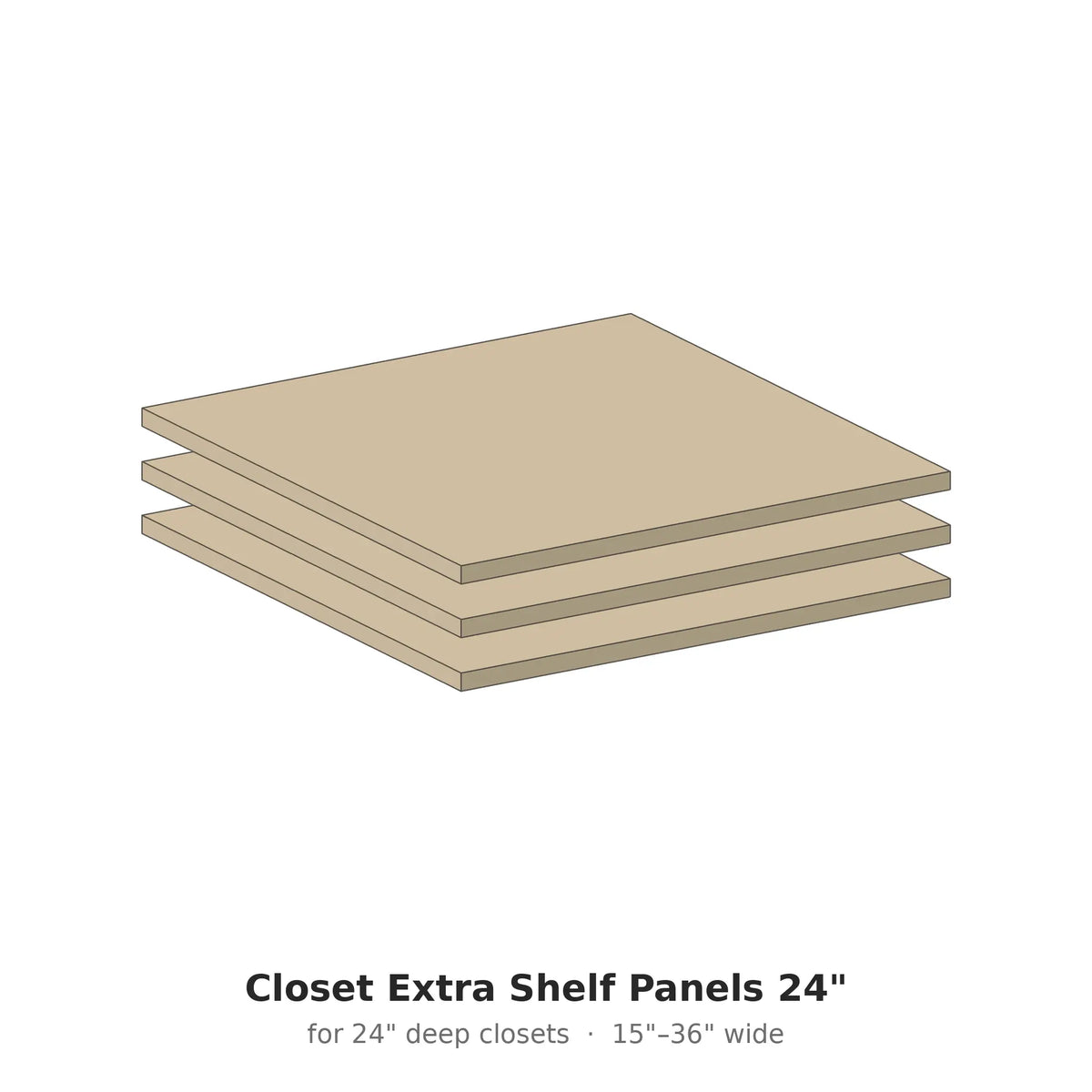 Closet Extra Shelf Panels 24" – Modern Closet