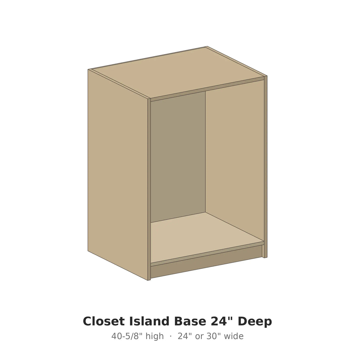 Closet Island Base 24" Deep – Modern Closet