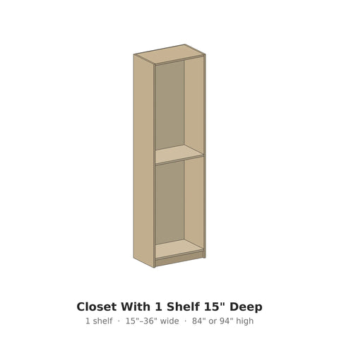 Closet with 1 Shelf
