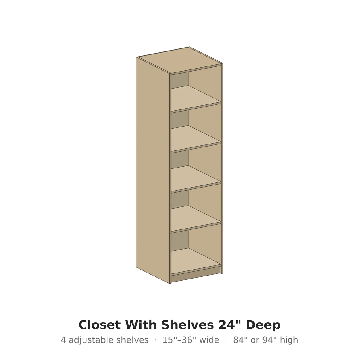 Closet With Shelves 24" Deep – Modern Closet