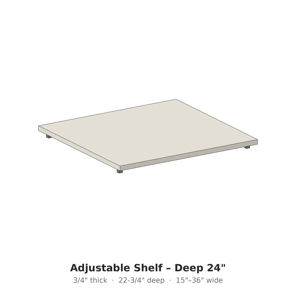 Adjustable Shelf – Deep 24" – Coastal Closet