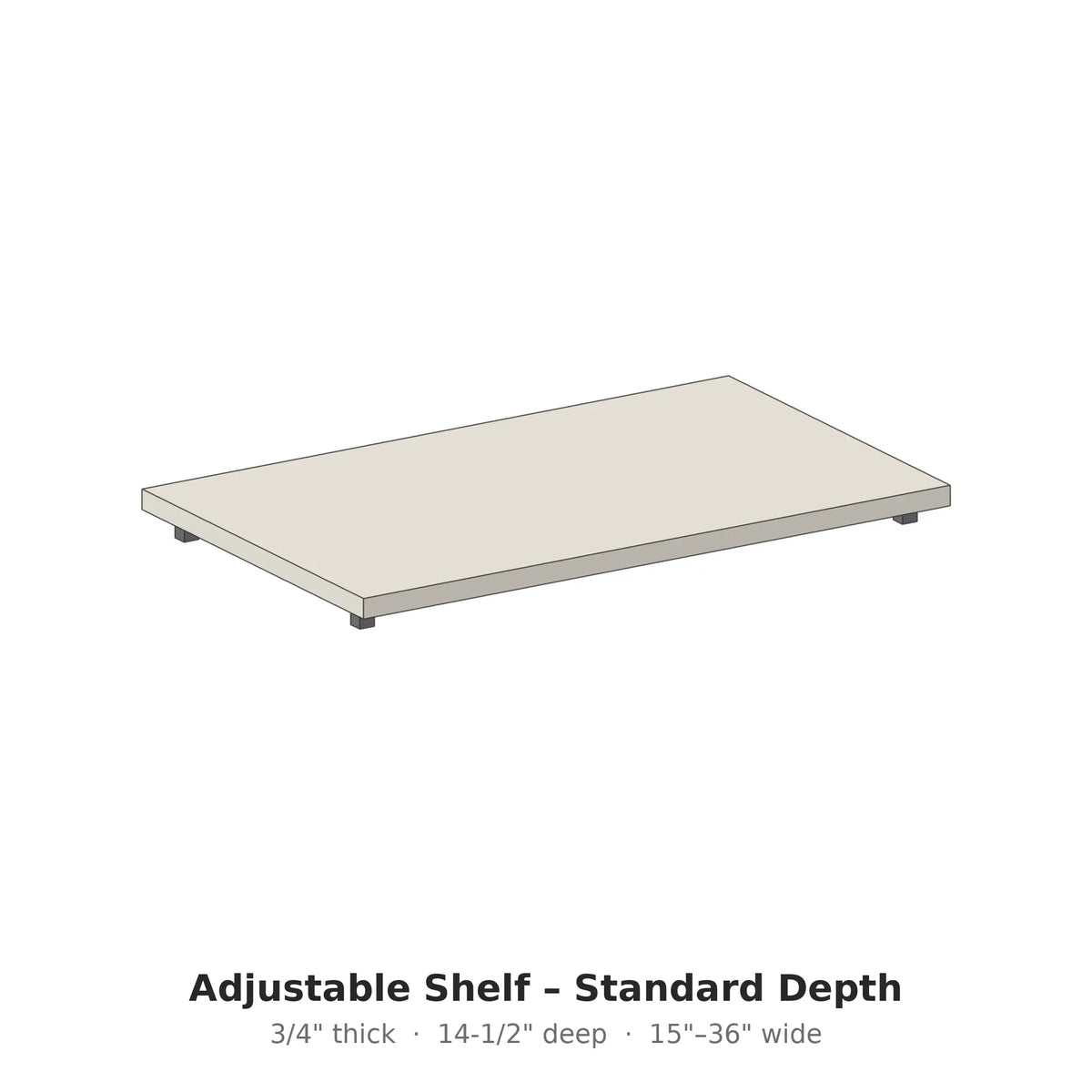 Adjustable Shelf – Standard Depth – Coastal Closet