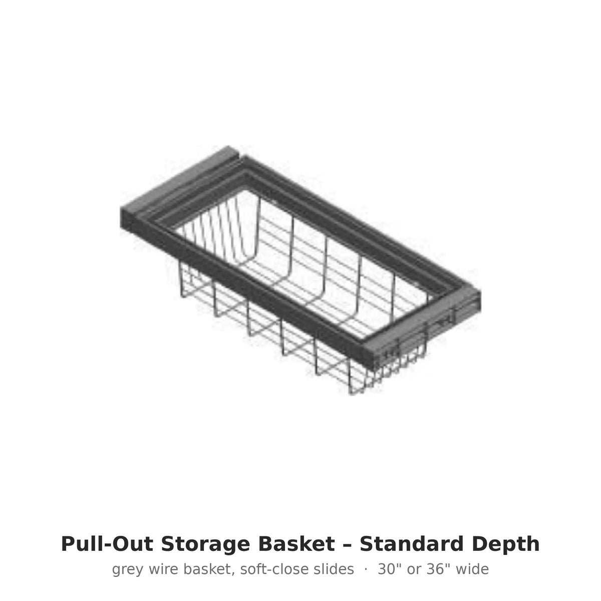 Pull-Out Storage Basket – Standard Depth photo – Coastal Closet