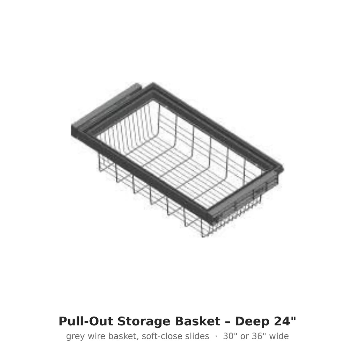 Pull-Out Storage Basket – Deep 24" photo – Coastal Closet