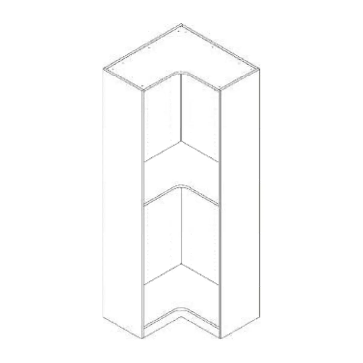 Easy Reach Corner Frame 84" - Coastal Closet line drawing