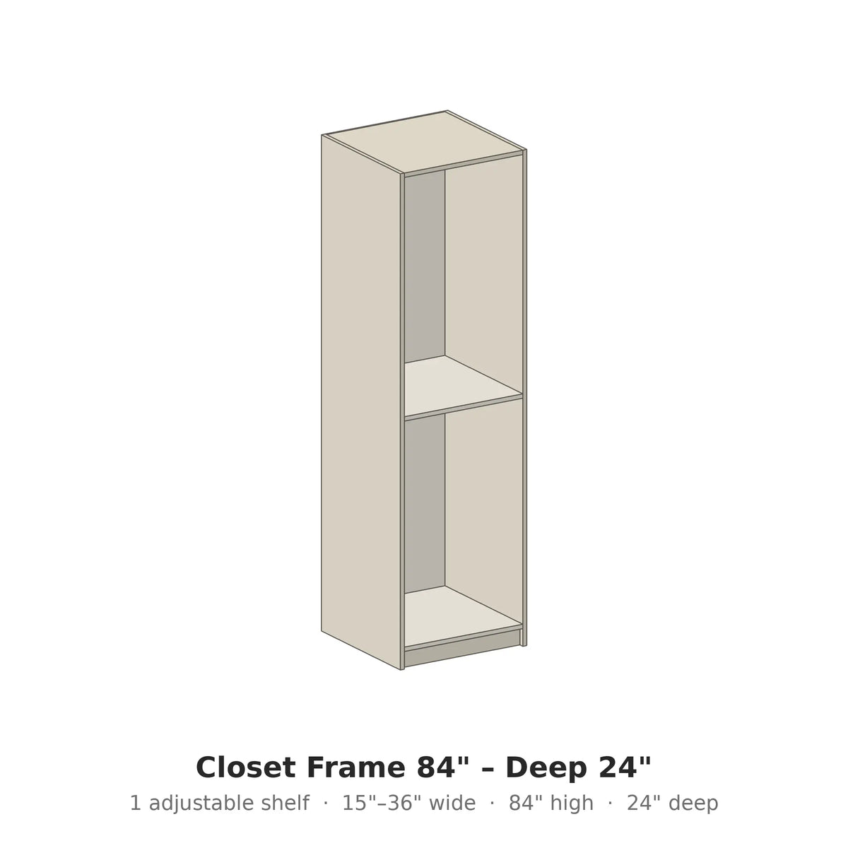 Closet Frame 84" – Deep 24" – Coastal Closet