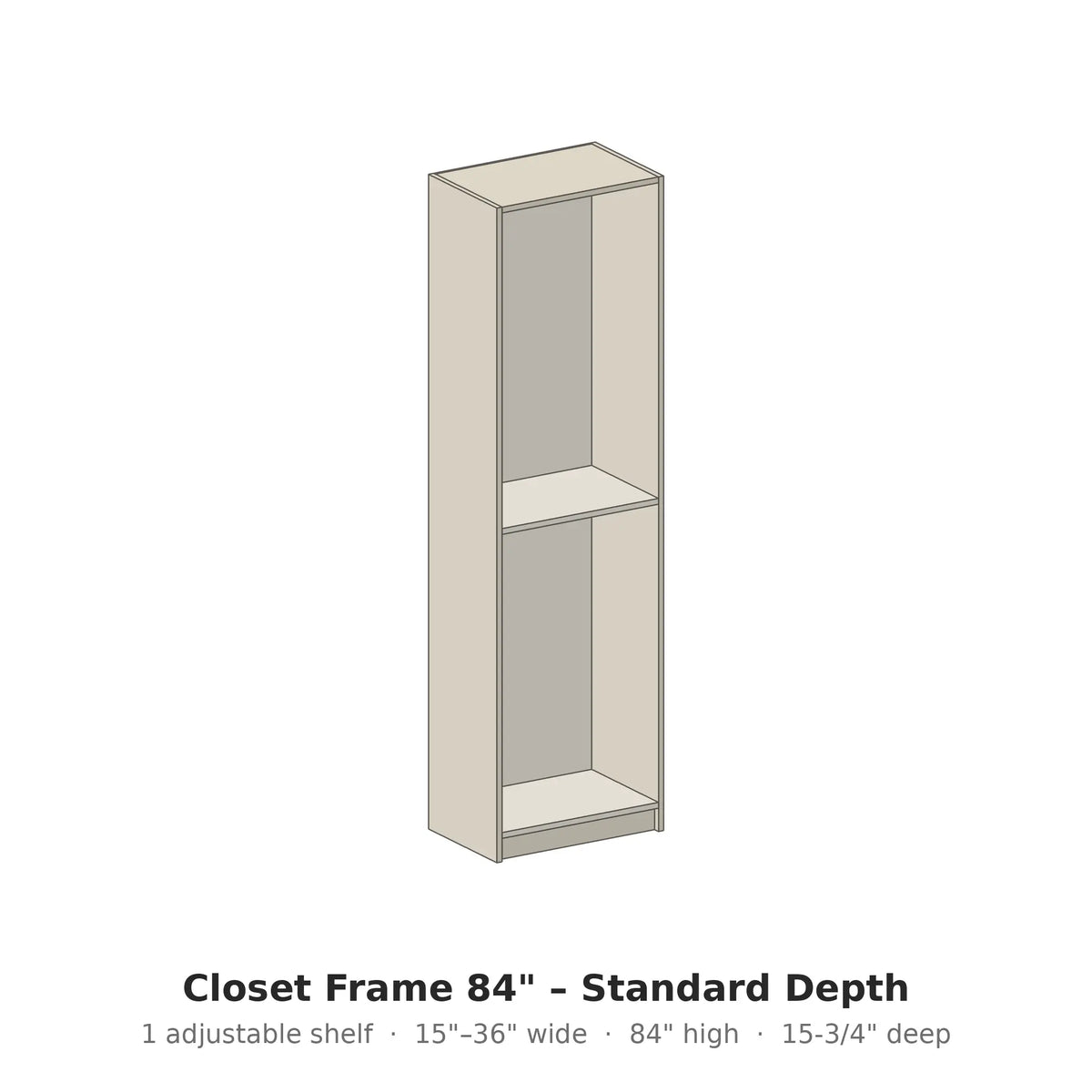 Closet Frame 84" – Standard Depth – Coastal Closet
