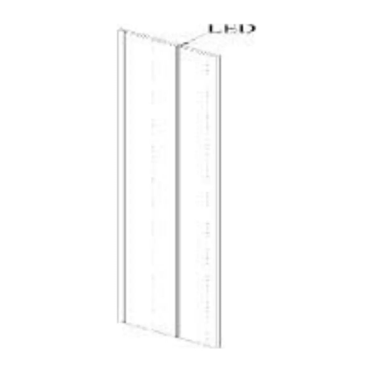 LED Side Panels - Standard & Easy Reach - Coastal Closet line drawing