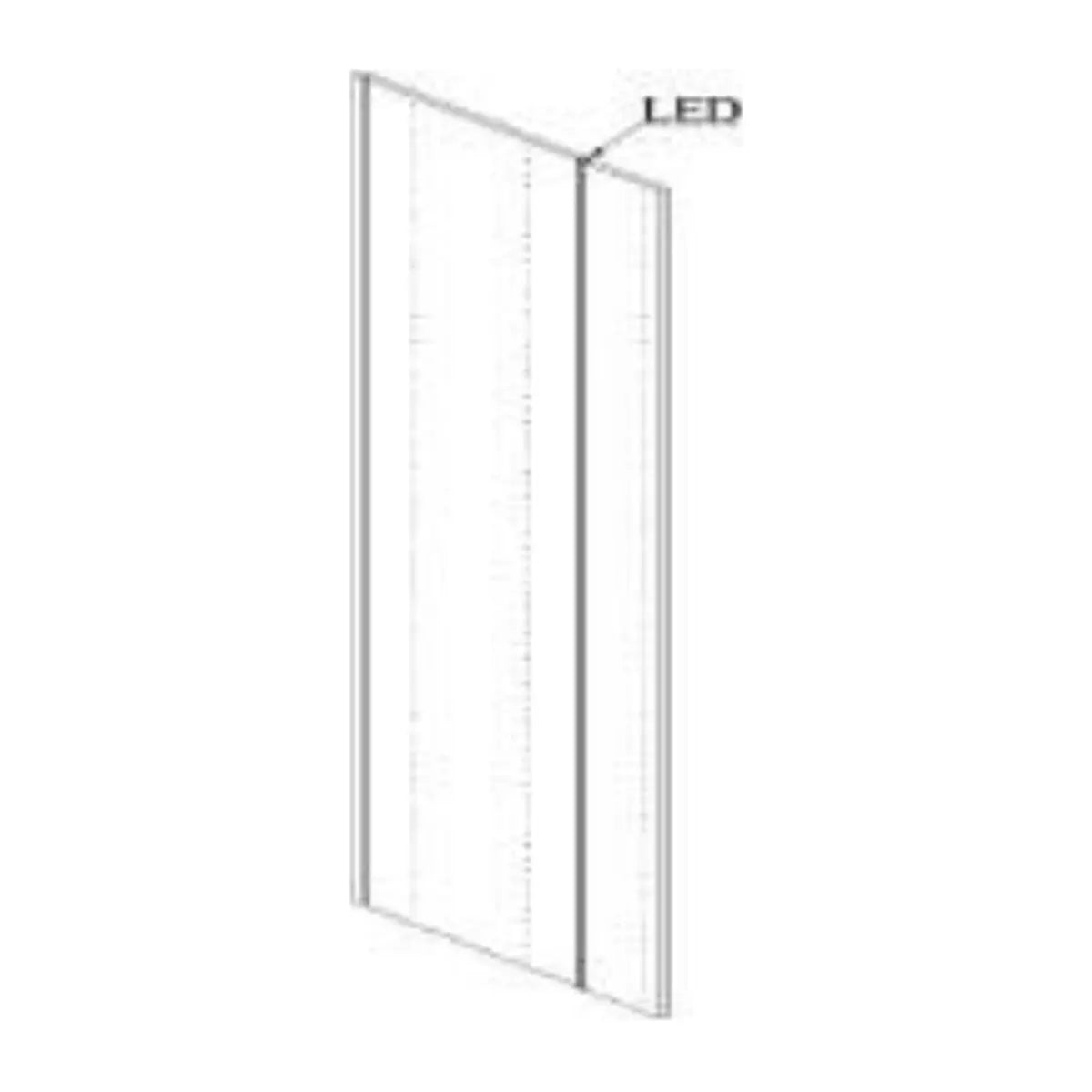 LED Side Panels - Deep 24" - Coastal Closet line drawing