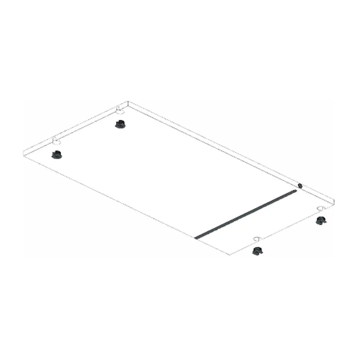 Touch-Switch LED Shelf - Standard Depth - Coastal Closet line drawing