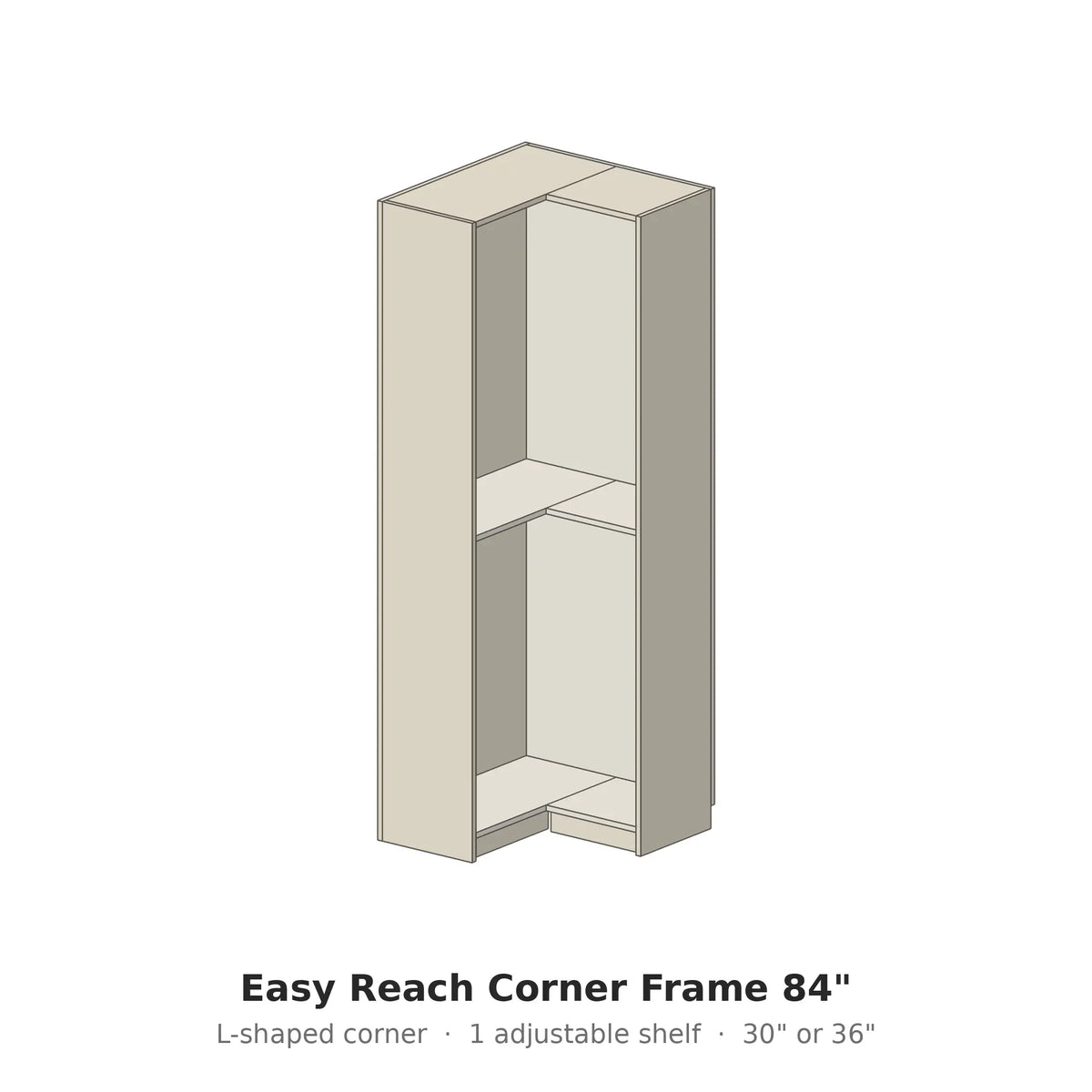 Easy Reach Corner Frame 84" – Coastal Closet