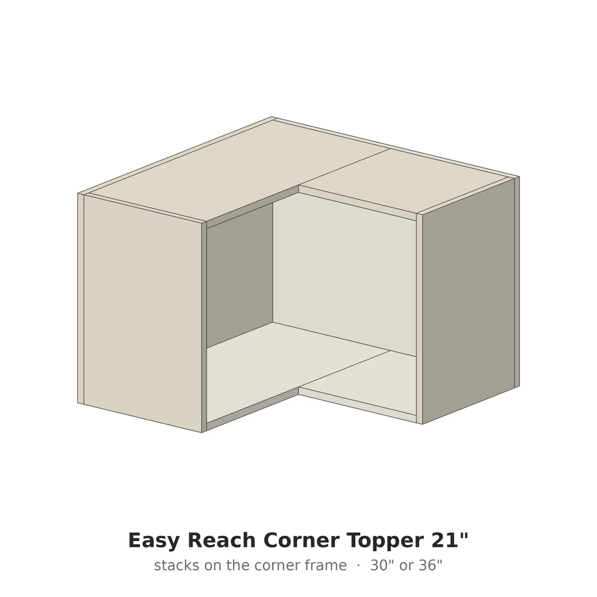 Easy Reach Corner Topper 21" – Coastal Closet