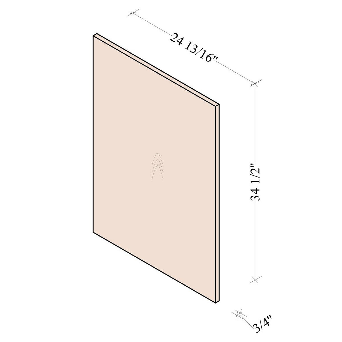 Base Decorative End Panel - Coastal Euro - dimensions drawing