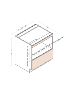 Microwave Base Cabinet - Coastal Euro - dimensions drawing