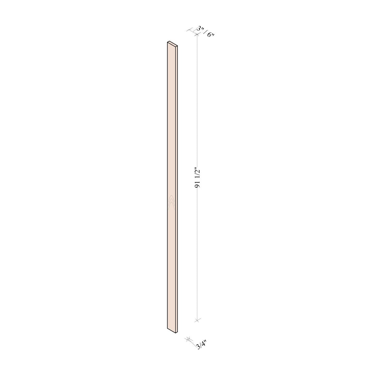 Tall Filler - Coastal Euro - dimensions drawing