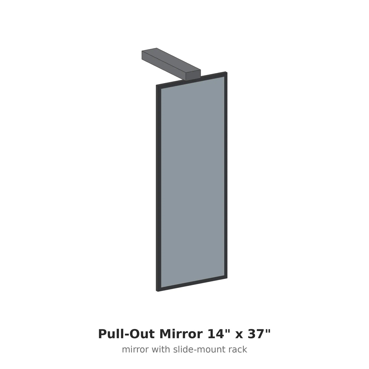 Pull-Out Mirror 14" x 37" – Coastal Closet